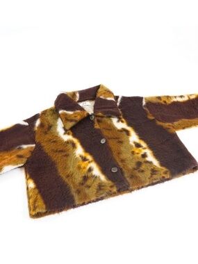 Calico Faux Fur Jacket 2